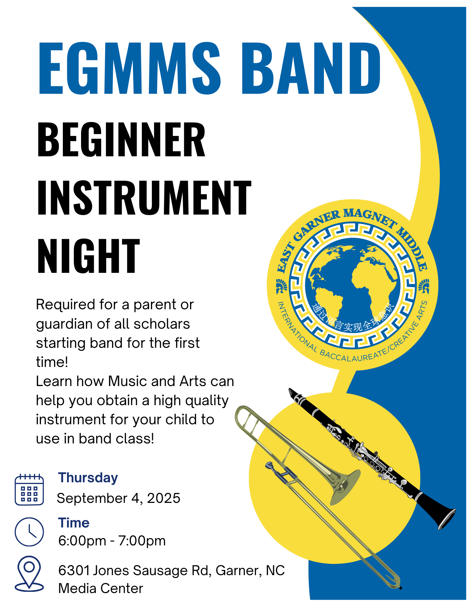  Beginner Instrument Night/Noche de instrumentos para principiantes